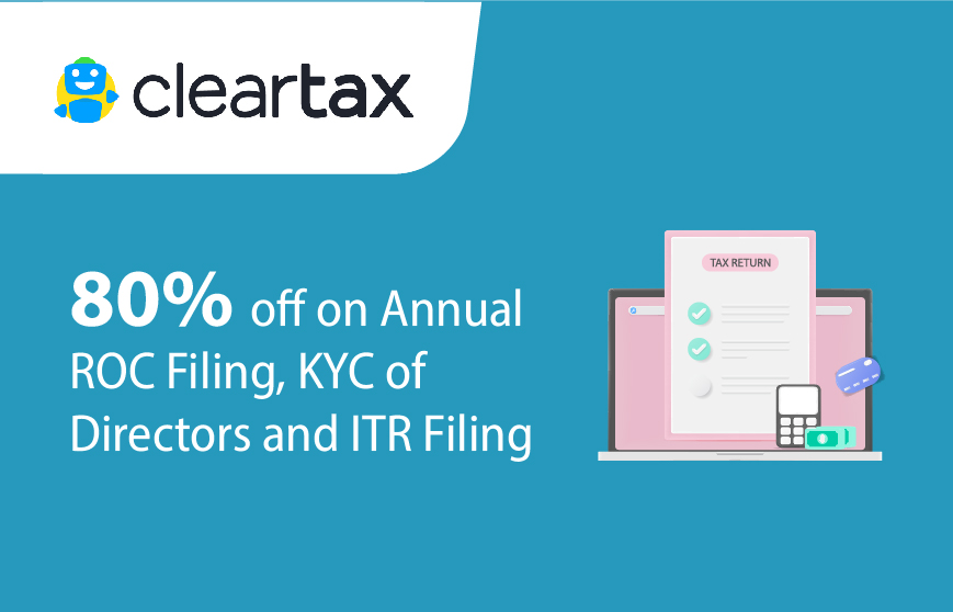 Cleartax – 80% off – Annual ROC,KYC & ITR for Directors