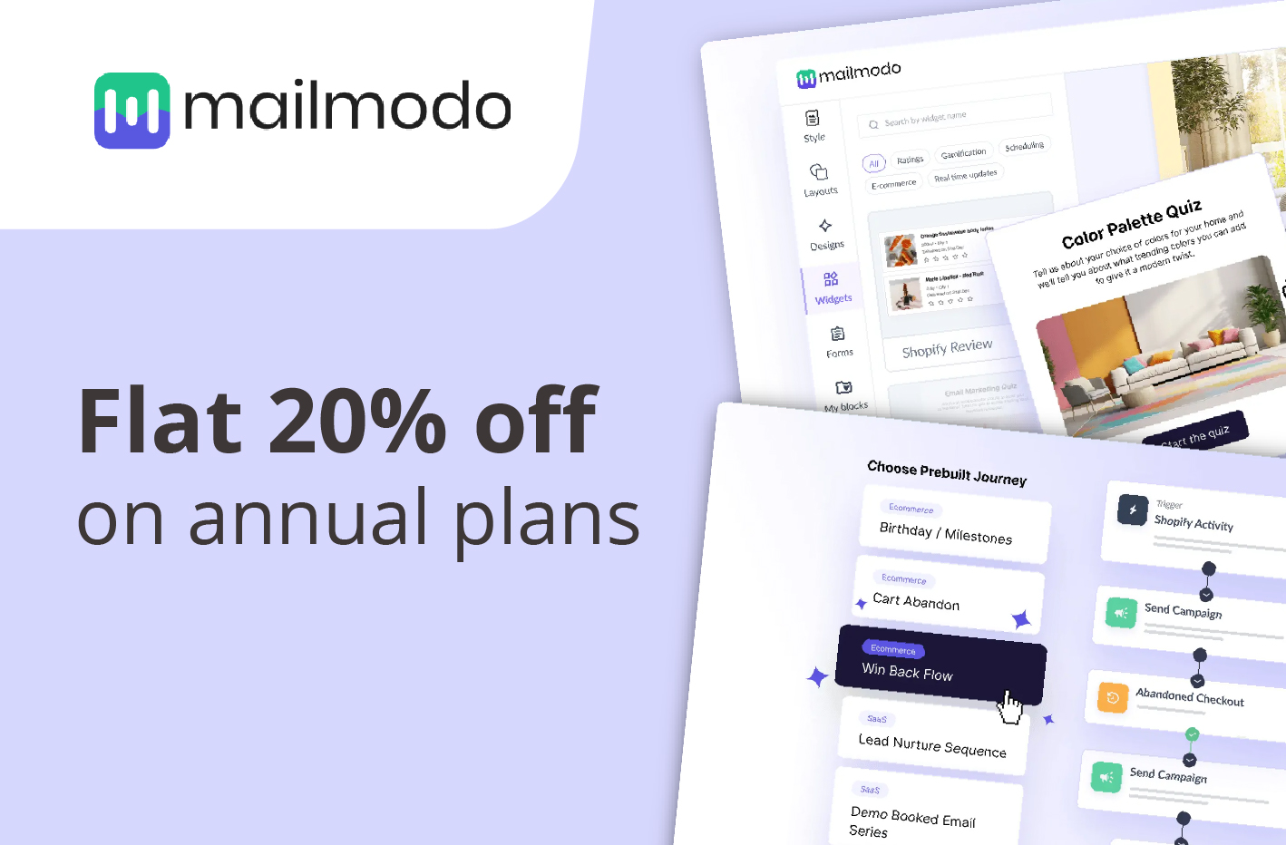 Mailmodo – Flat 20% off on annual plans